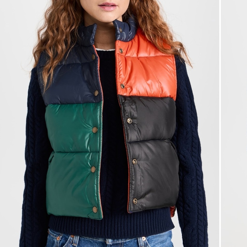 Clare V Emile Coloblock Vest - Picture 1 of 11